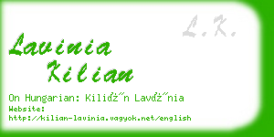 lavinia kilian business card